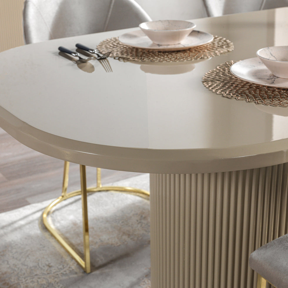 Nova - Milena 7-Piece Dining Set in Ivory