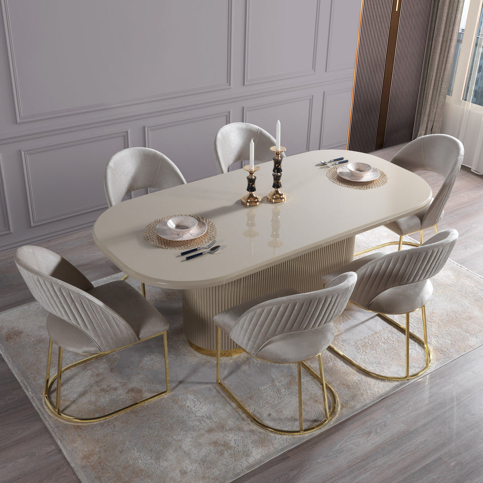 Nova - Milena Ivory Dining Chair, Set of 2