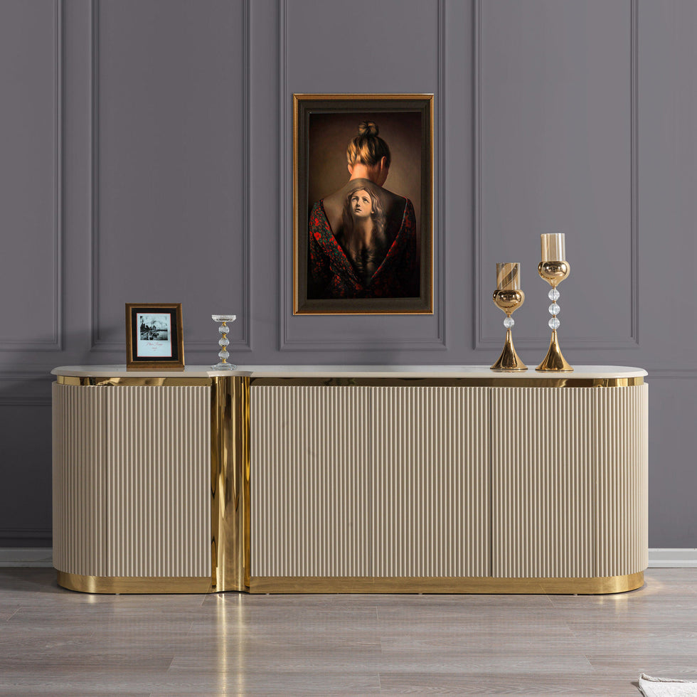 Nova - Milena Dining Server in Ivory