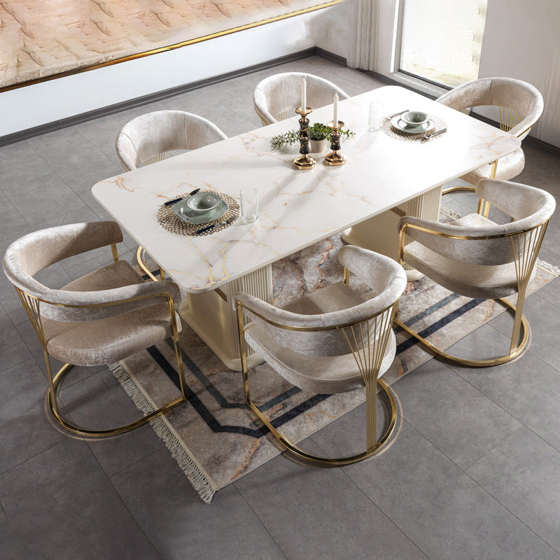 Nova - Santana Ivory 7-Piece Dining Set