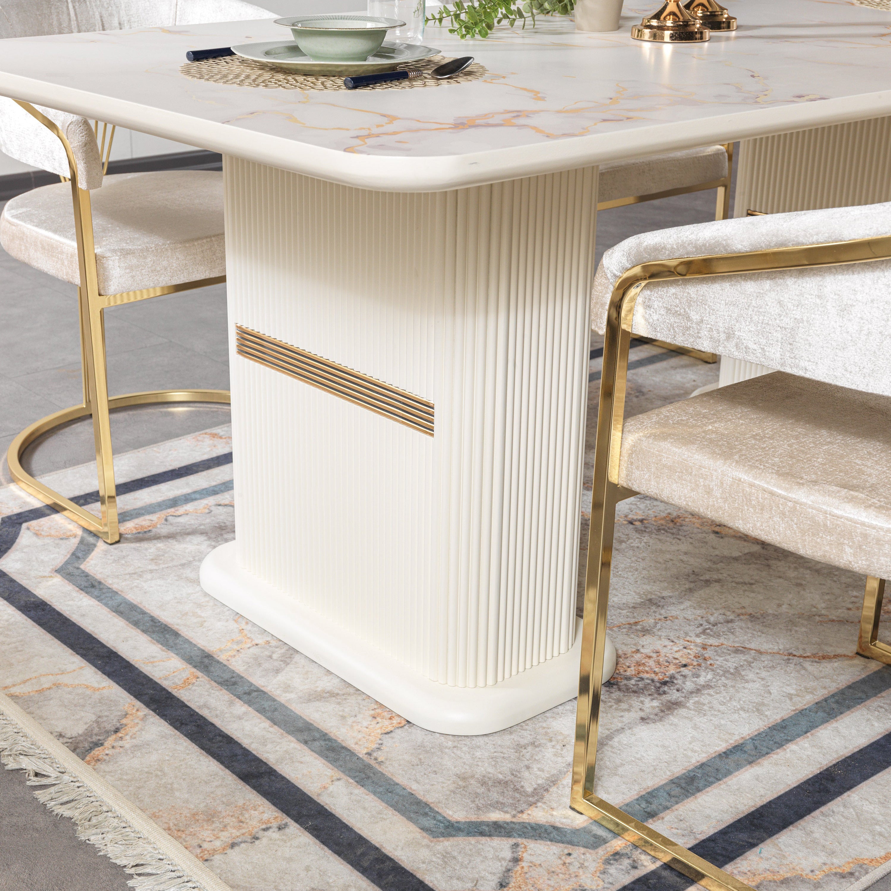 Nova - Santana Ivory 7-Piece Dining Set