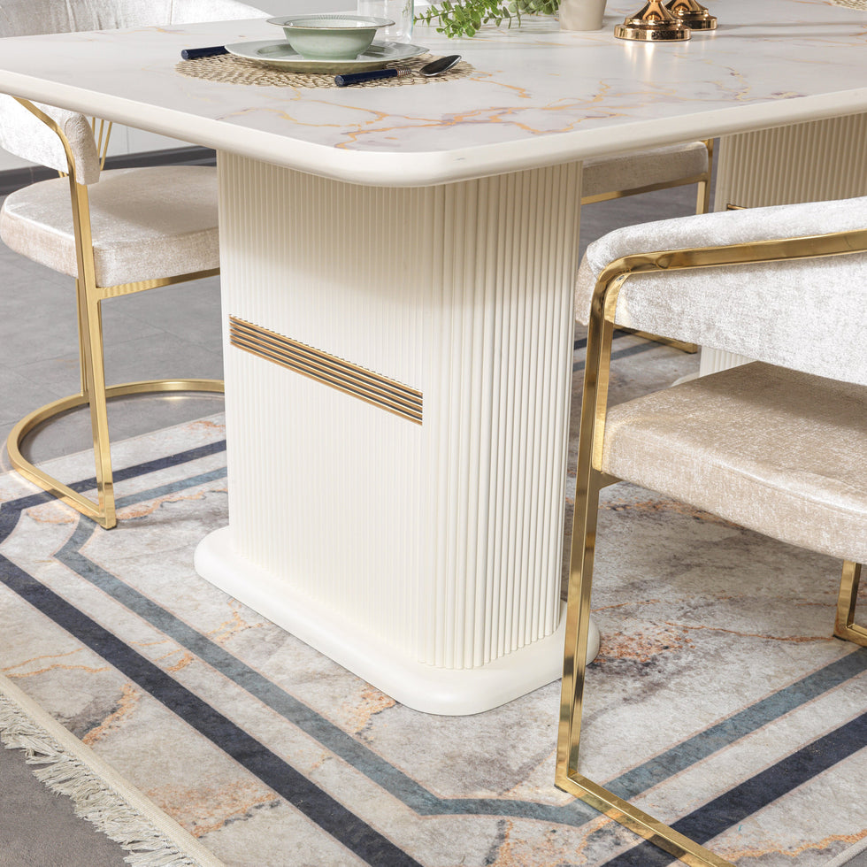 Nova - Santana Ivory 7-Piece Dining Set