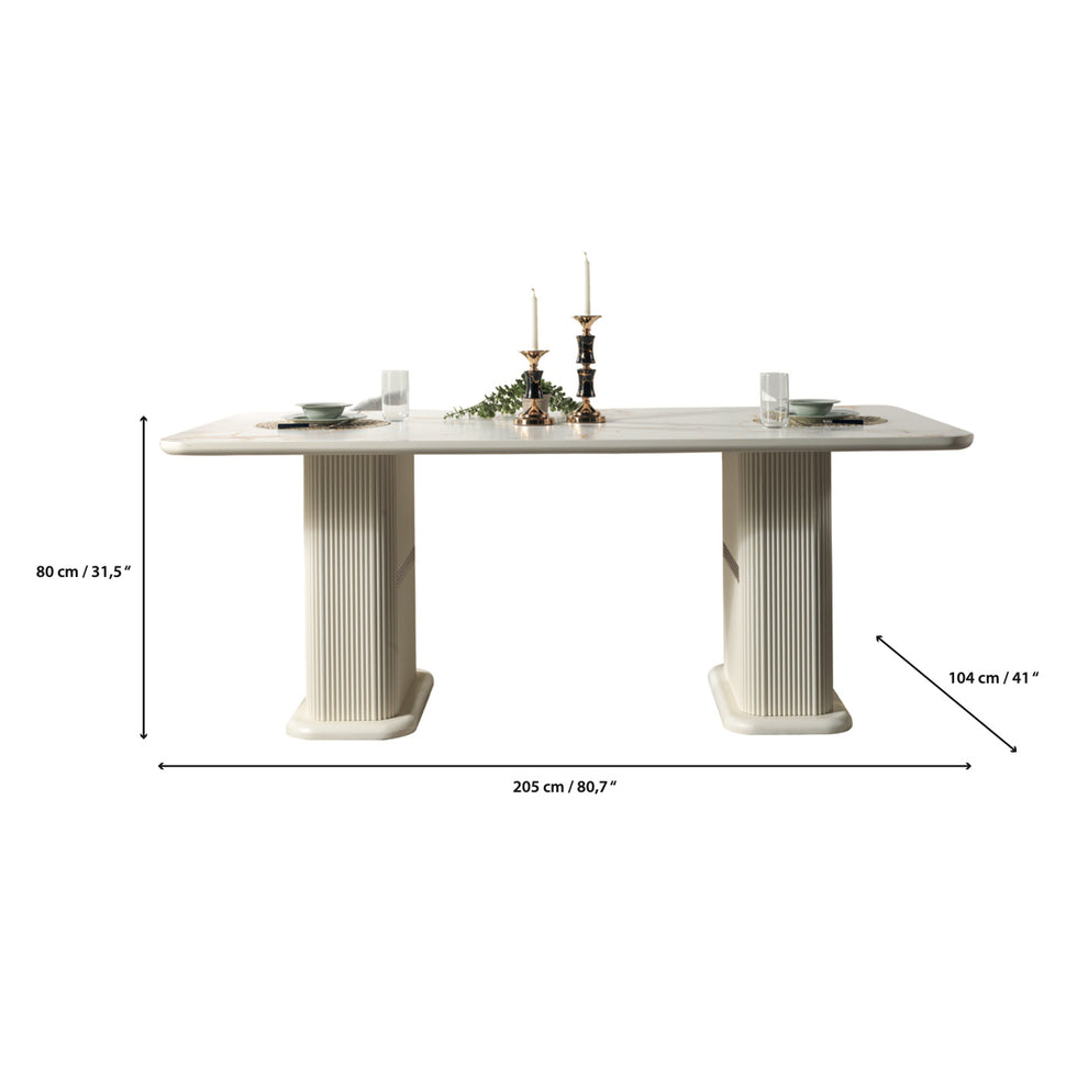 Nova - Santana Ivory 7-Piece Dining Set