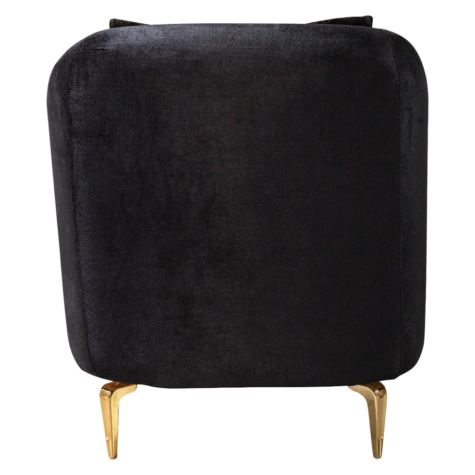 Nova - Santana Black Velvet Chair