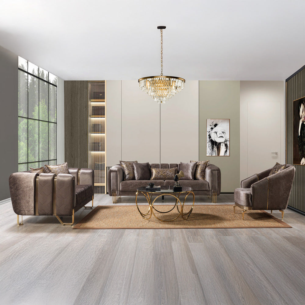 Nova - Santana Velvet Sofa & Loveseat