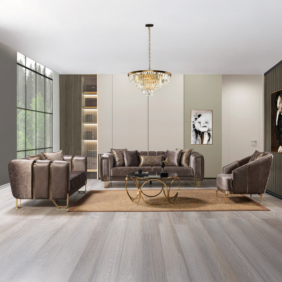 Nova - Santana Velvet Sofa & Loveseat