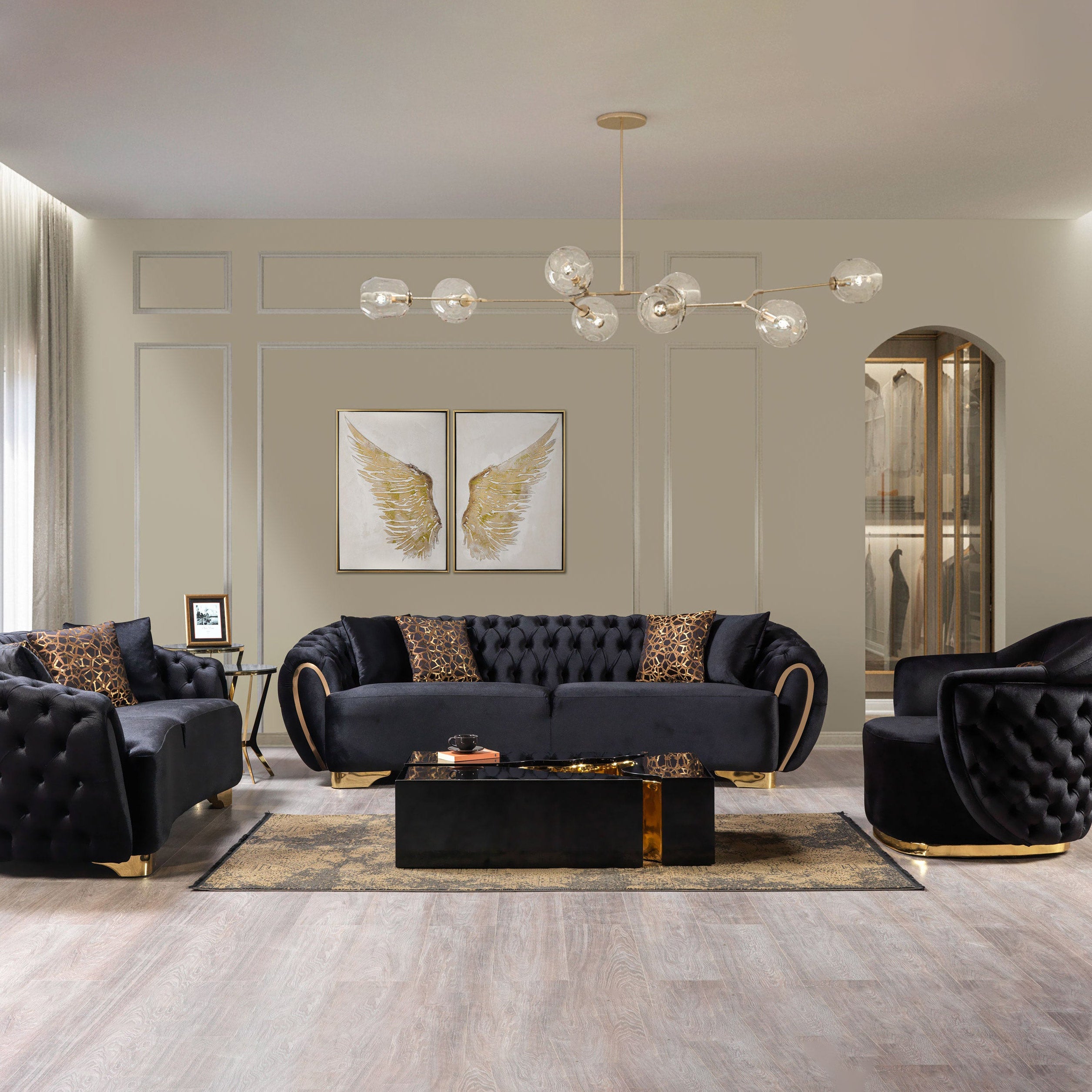 Nova - Victoria Velvet Sofa & Loveseat