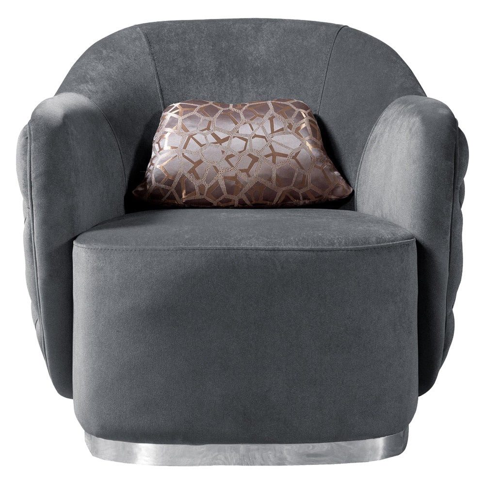 Nova - Victoria Gray Velvet Chair