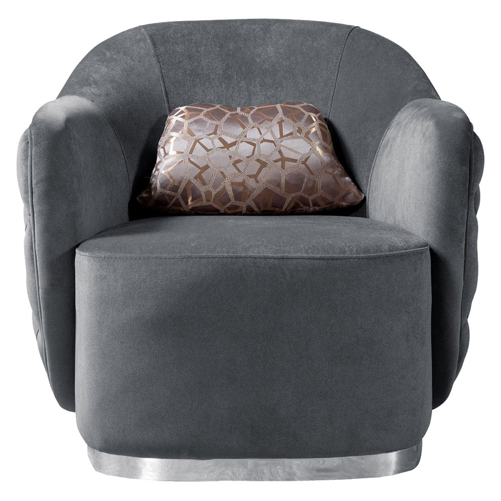 Nova - Victoria Gray Velvet Chair