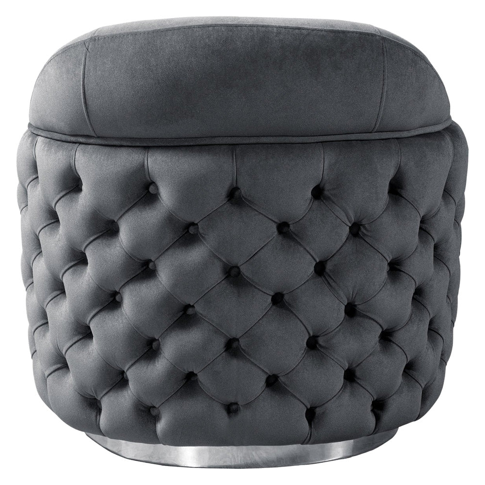 Nova - Victoria Gray Velvet Chair