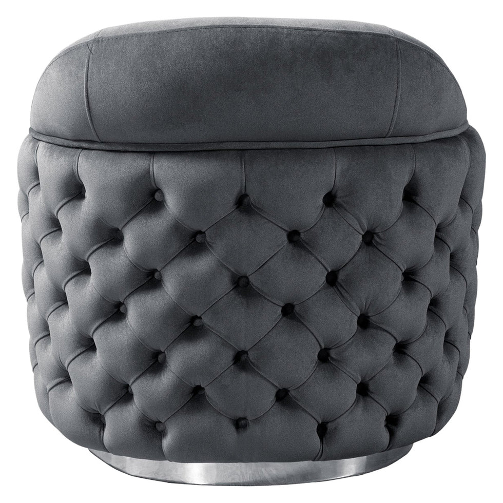 Nova - Victoria Gray Velvet Chair