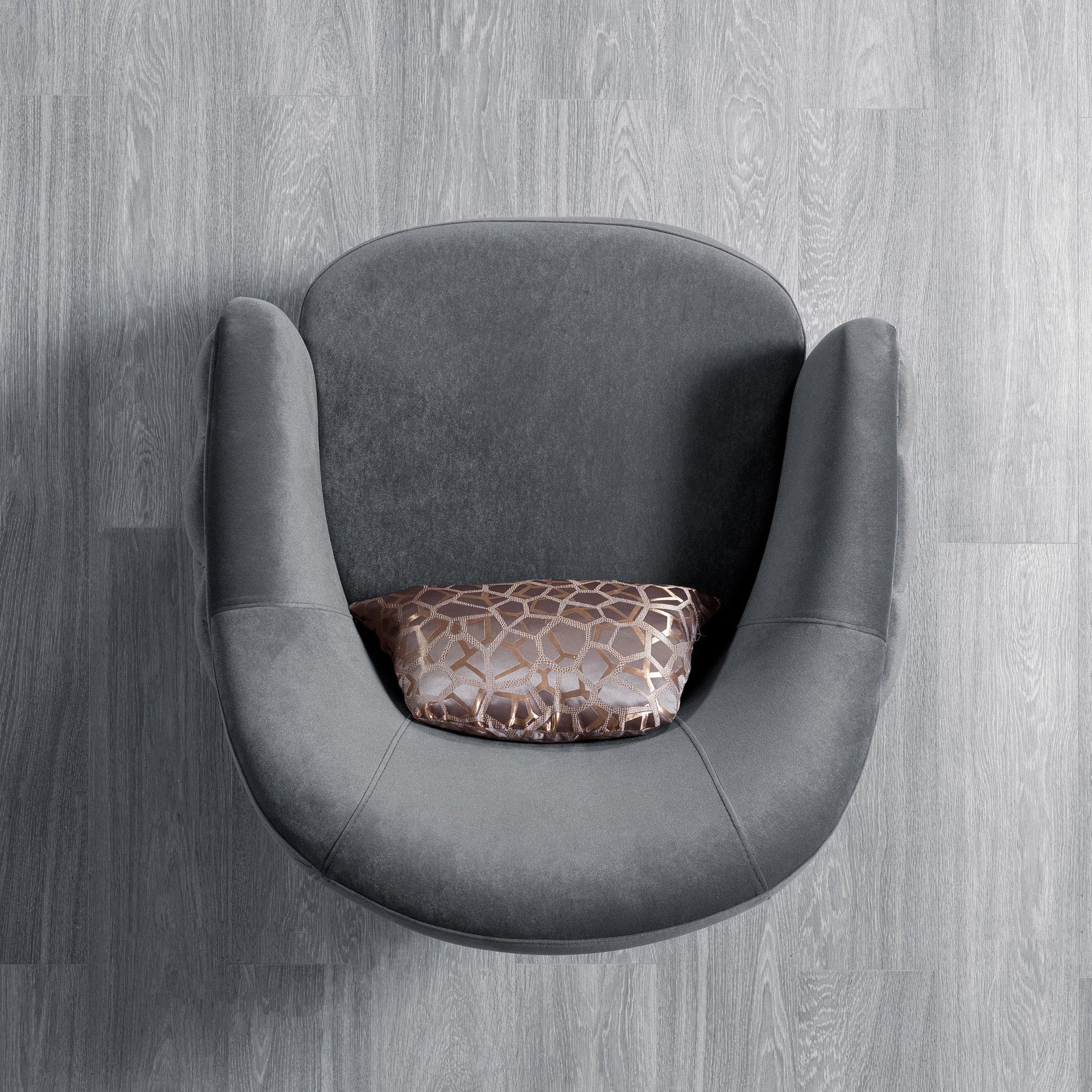 Nova - Victoria Gray Velvet Chair