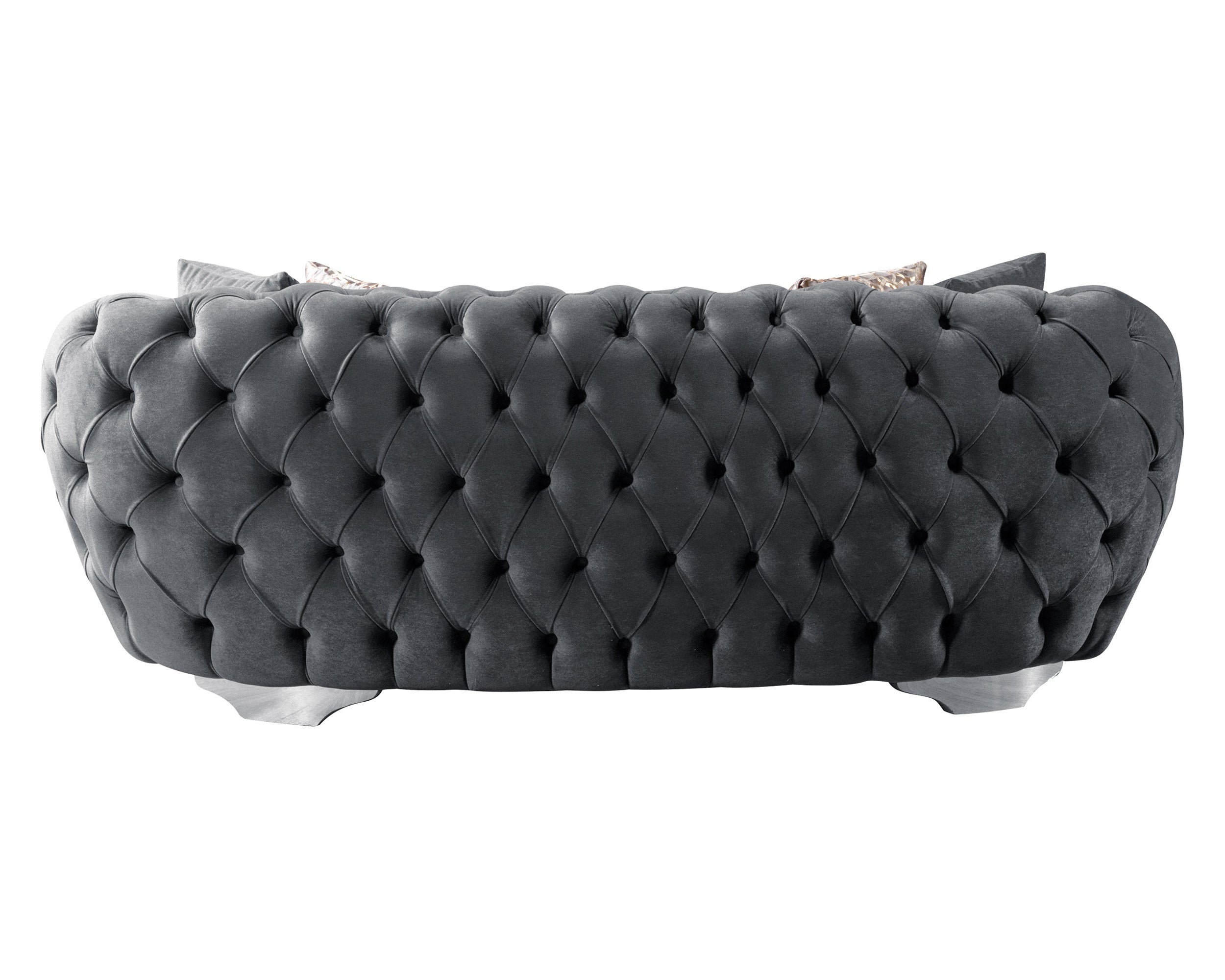Nova - Victoria Gray Velvet Sofa 99" & Loveseat 79"
