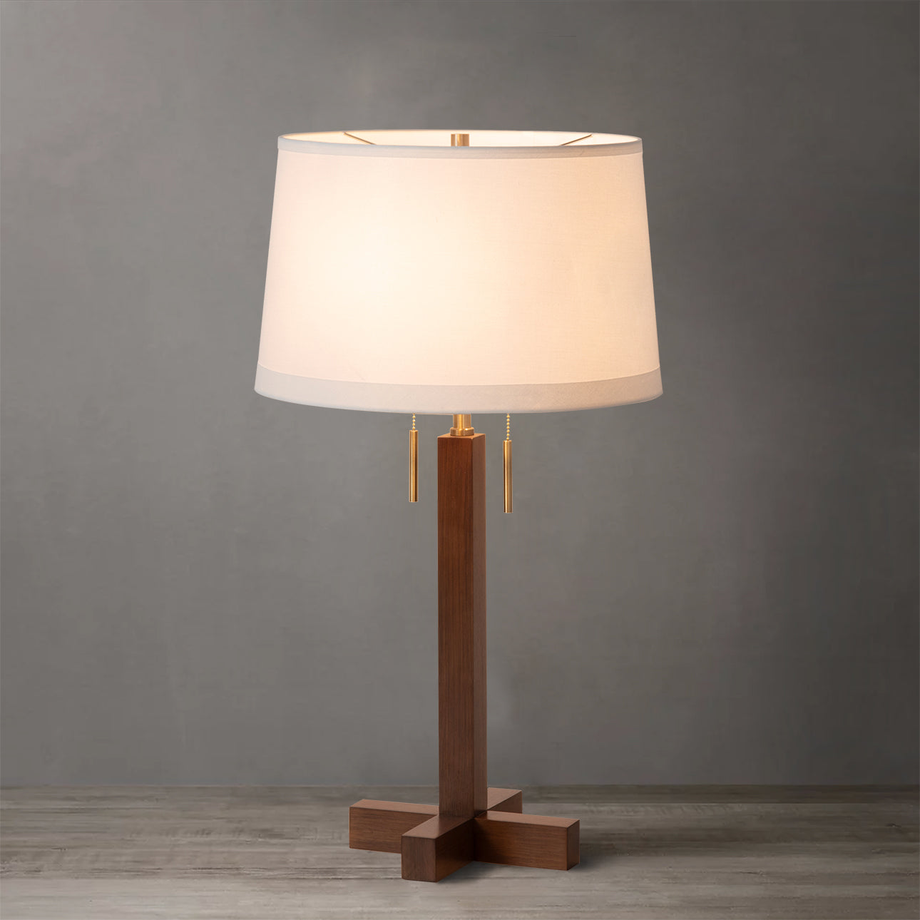 Nova Of CA - Swiss Cross Table Lamp Dark Walnut