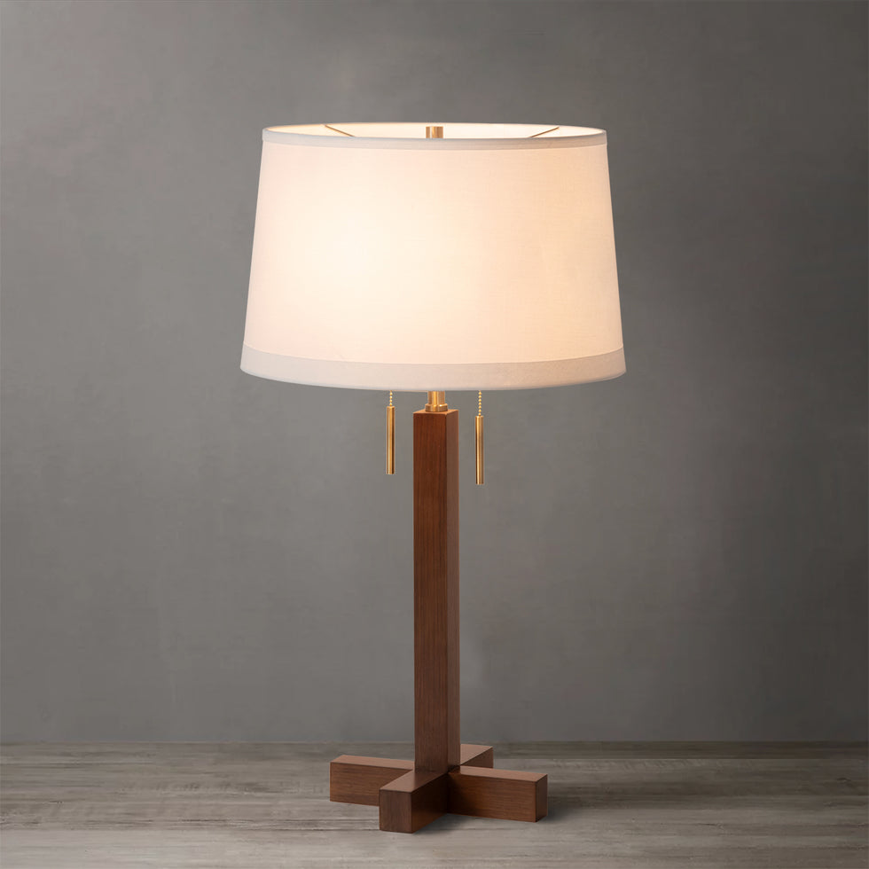 Nova Of CA - Swiss Cross Table Lamp Dark Walnut