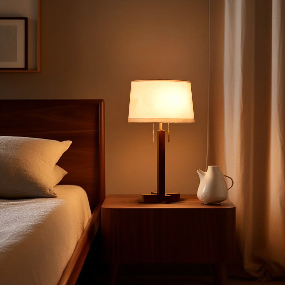 Nova Of CA - Swiss Cross Table Lamp Dark Walnut