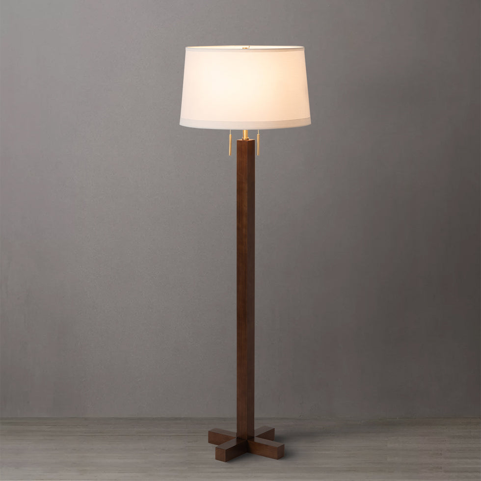 Nova Of CA - Swiss Cross Floor Lamp Dark Walnut