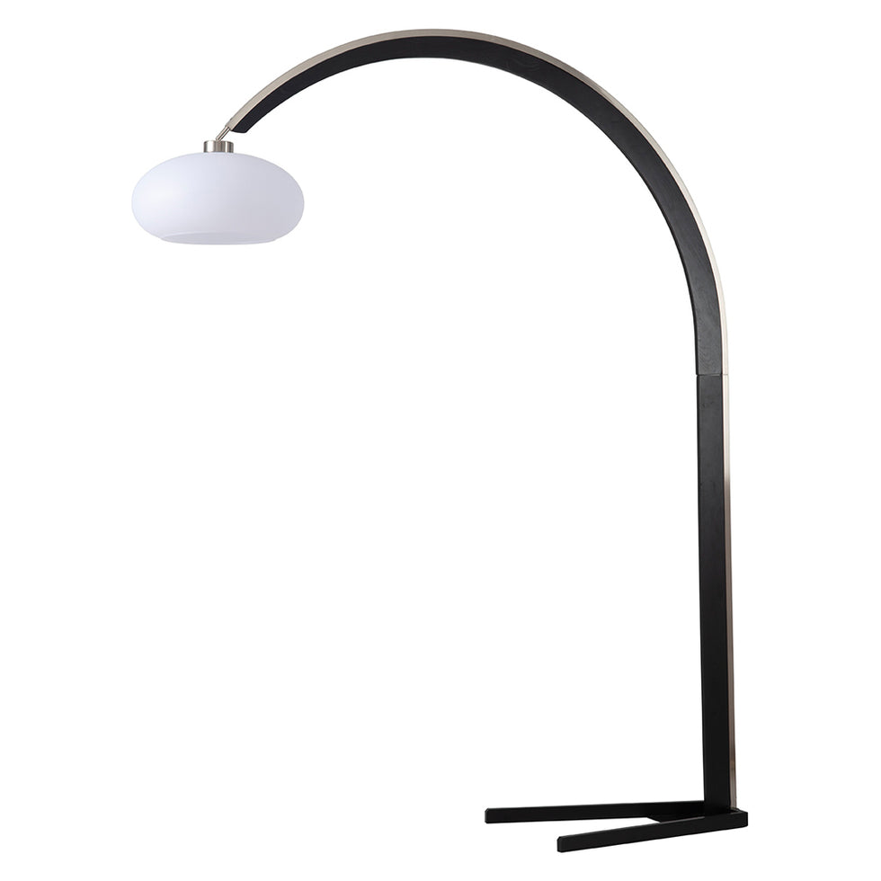 Nova Of CA - Vaulted Arc Floor Lamp Satin Nickel