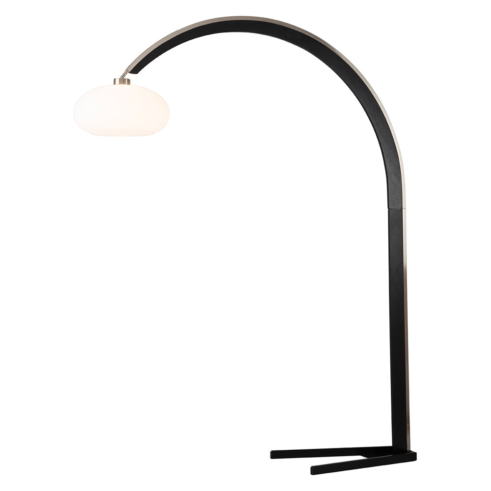 Nova Of CA - Vaulted Arc Floor Lamp Satin Nickel