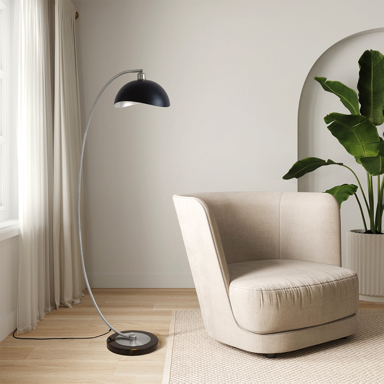 Nova Of CA - Luna Bella Chairside Arc Floor Lamp