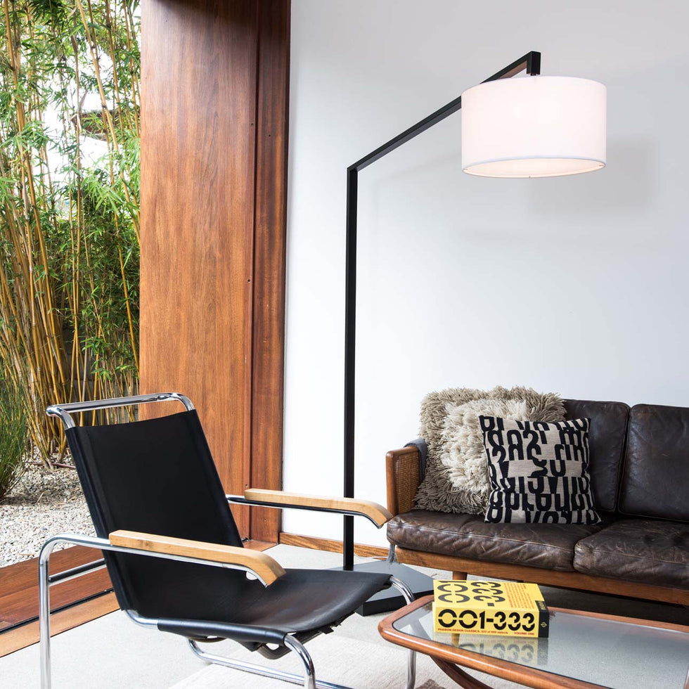 Nova Of CA - Stretch Chairside Arc Floor Lamp Matte Black 75" Height