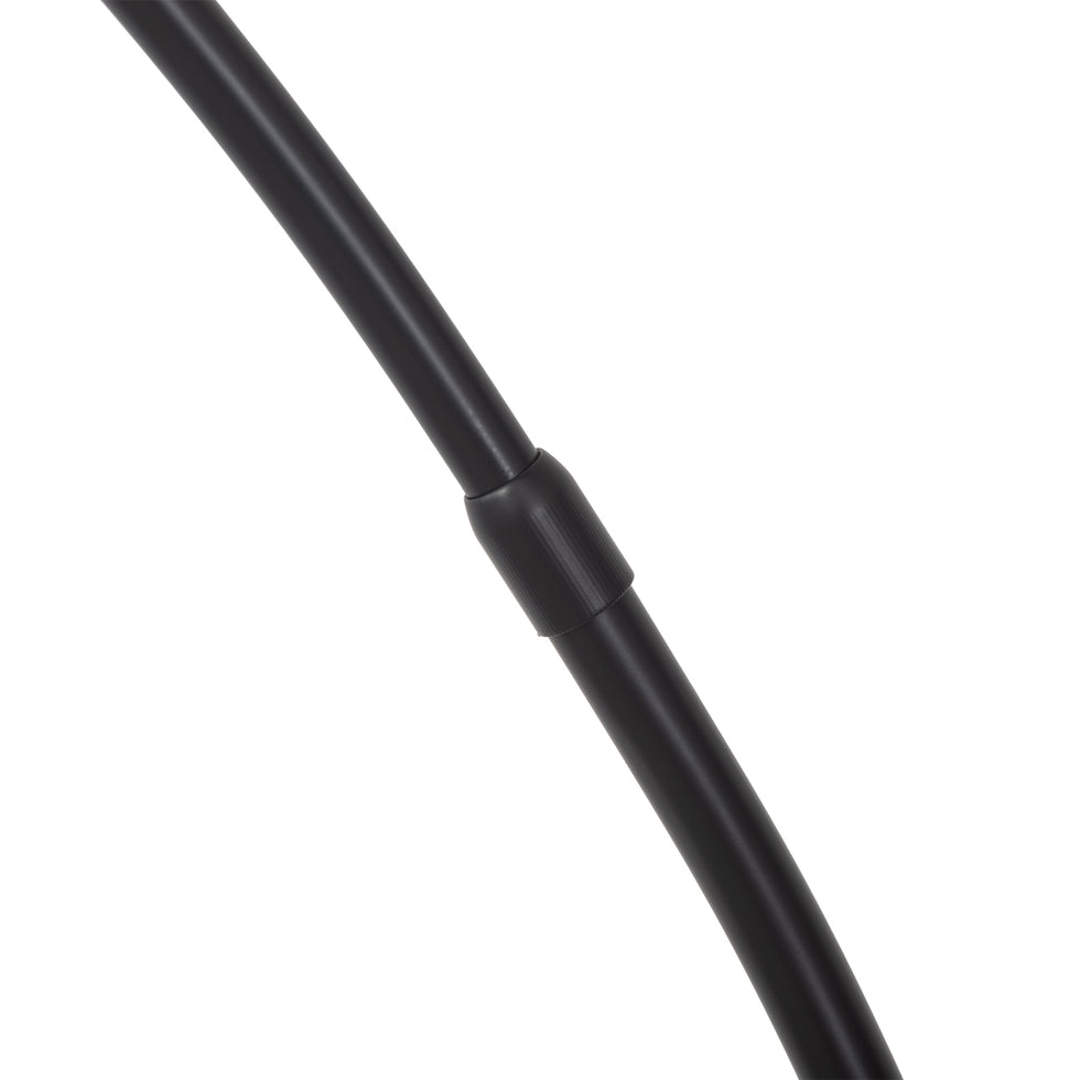 Nova Of CA - Redondo 1 Light LED Arc Floor Lamp Matte Black Finish, Weathered Brass, Black Marble Base, Dimmer