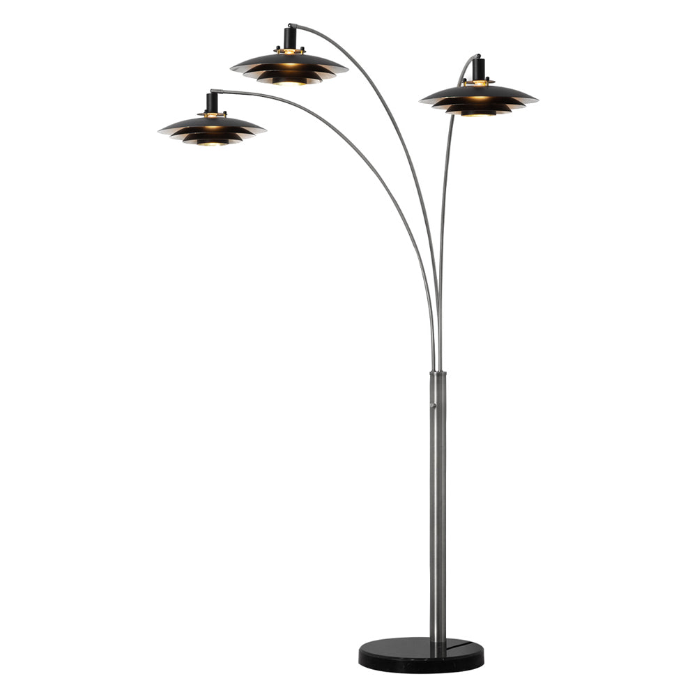 Nova Of CA - Rancho Mirage 3 Light Arc Floor Lamp