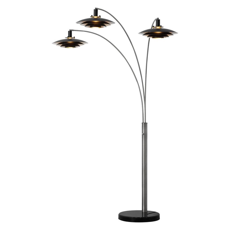 Nova Of CA - Rancho Mirage 3 Light Arc Floor Lamp