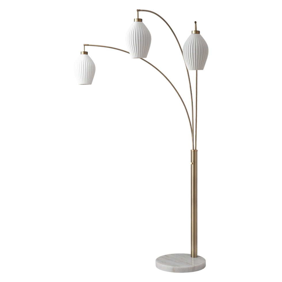 Nova Of CA - Santa Clara 3 Light Arc Floor Lamp Weathered Brass