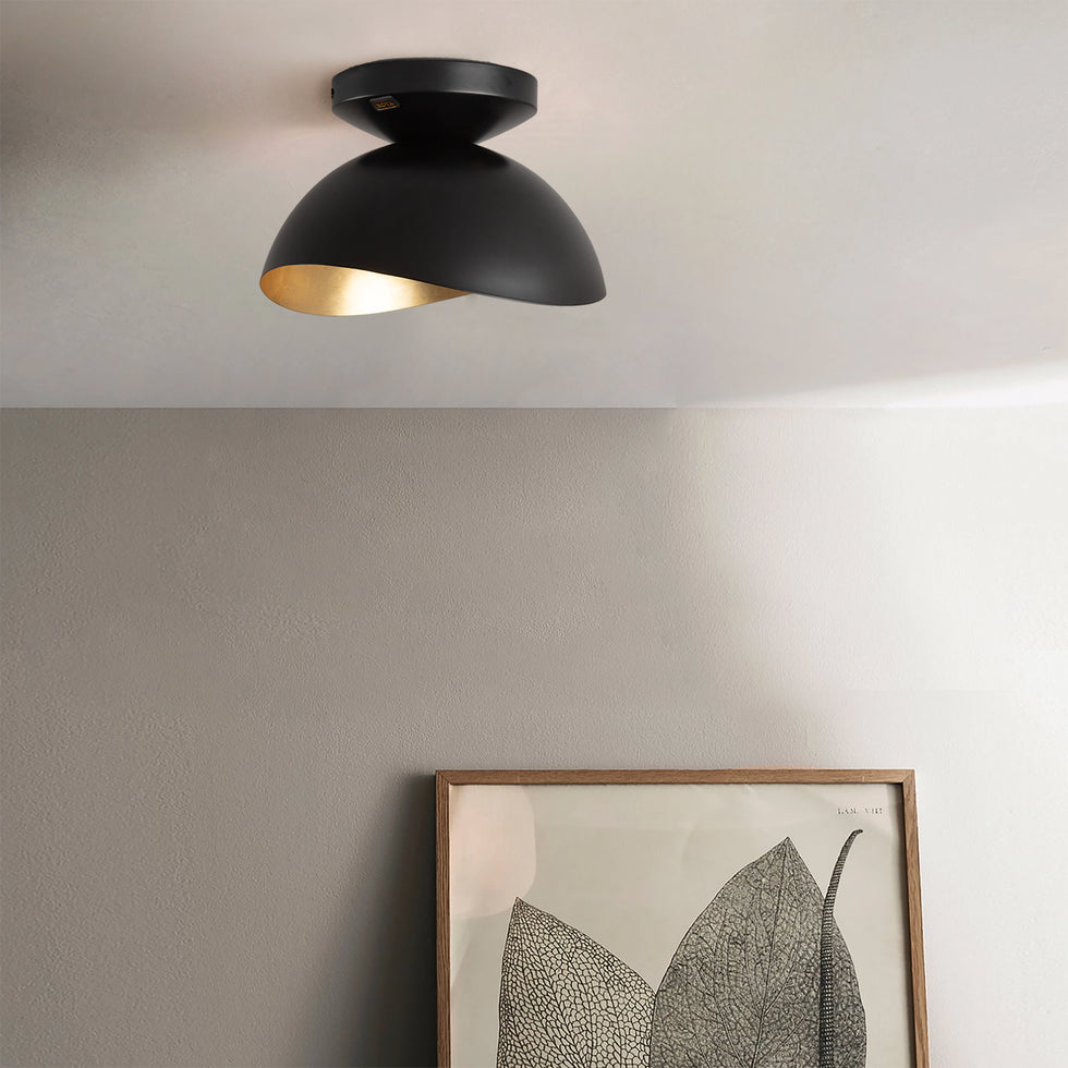 Nova Of CA - Luna Bella Flush Mount Ceiling Light Brass/Matte Black/Gold Leaf