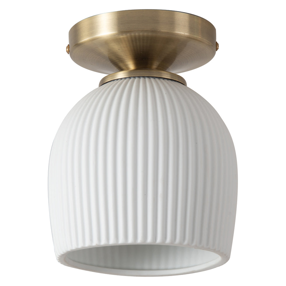 Nova Of CA - Petaluma Bone Porcelain Semi-Flush Mount Ceiling Light