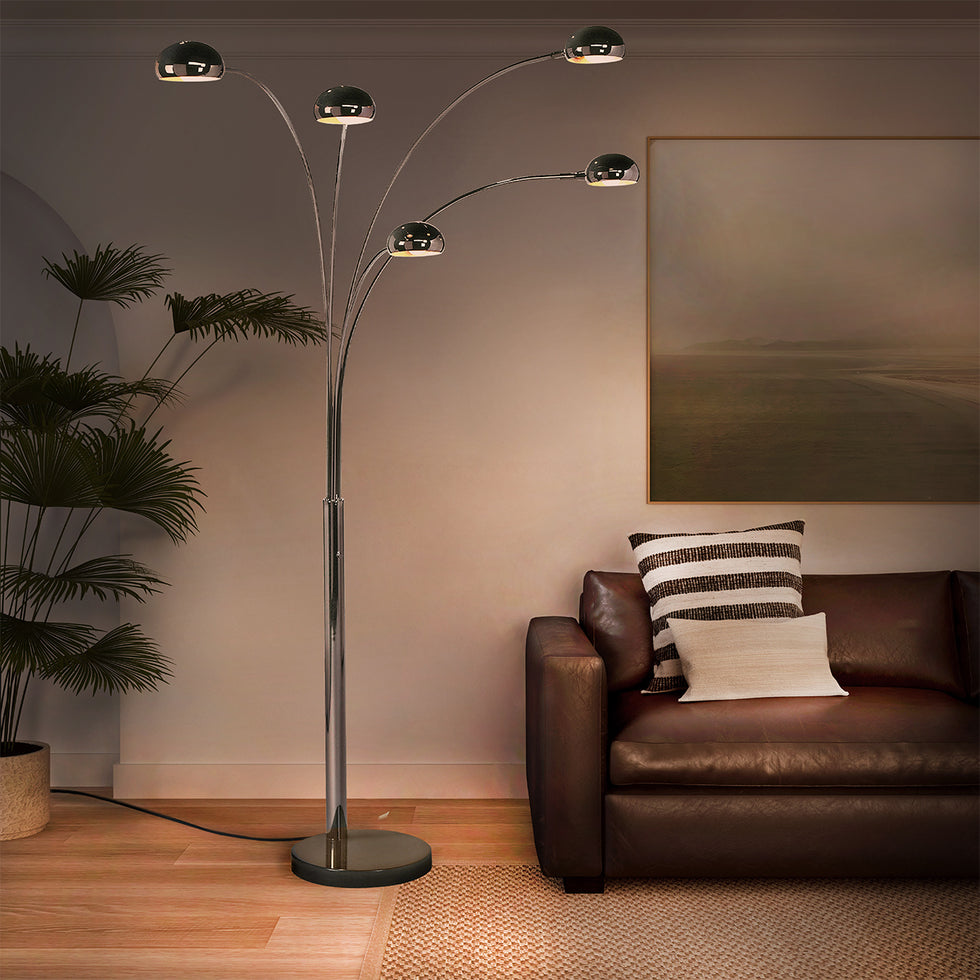 Nova Of CA - Mushroom 5 Light Arc Floor Lamp