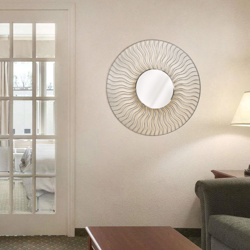 Nova Of CA - Sunburst 36" Round Wall Mirror (set of two)