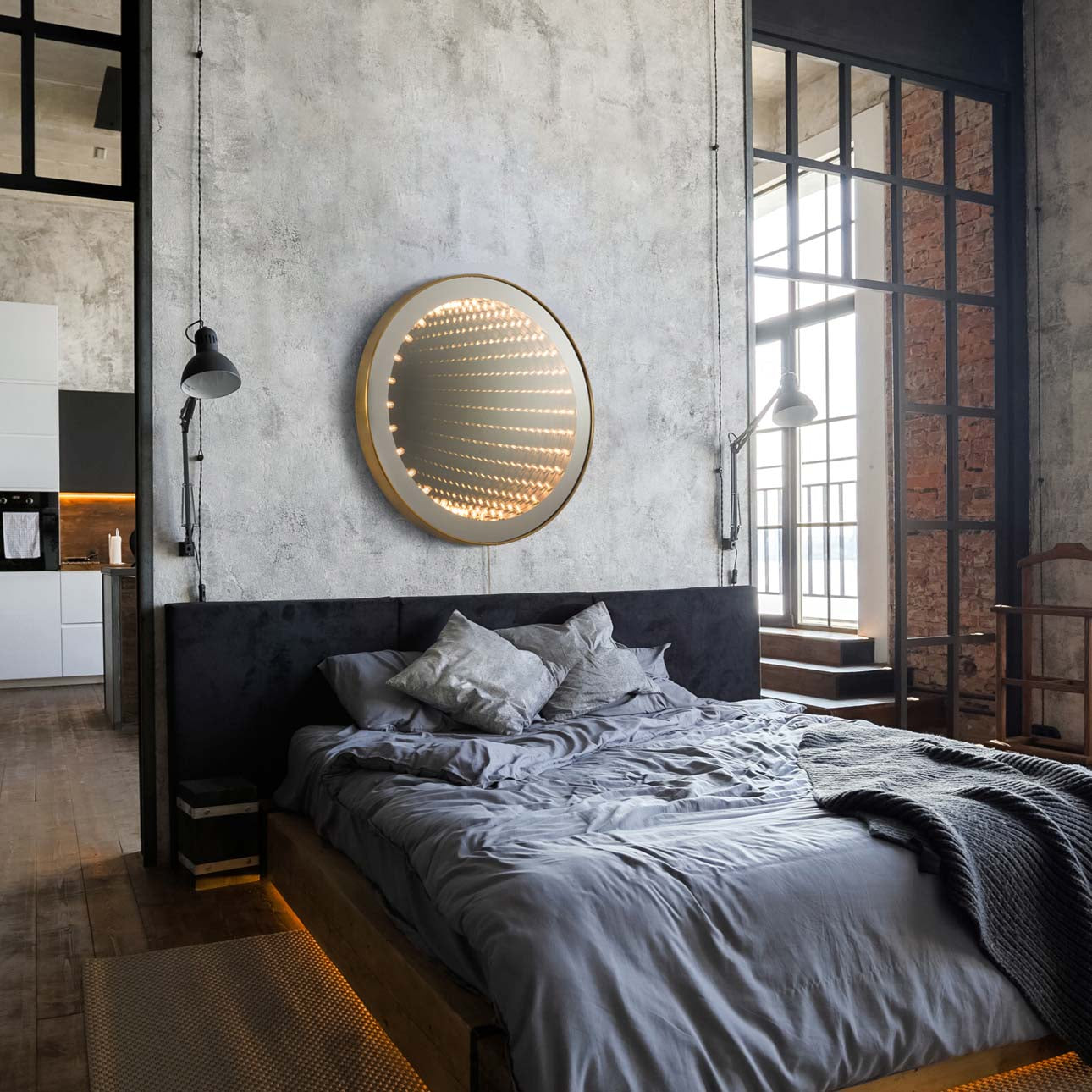 Nova Of CA - Interlace Backlit LED Wall Mirror