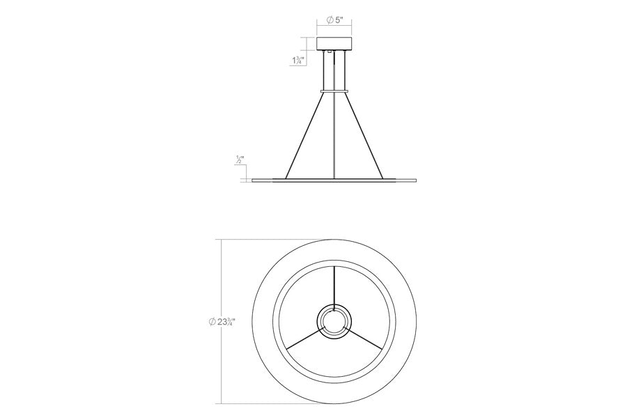 Sonneman - Arctic Rings Single LED Pendant