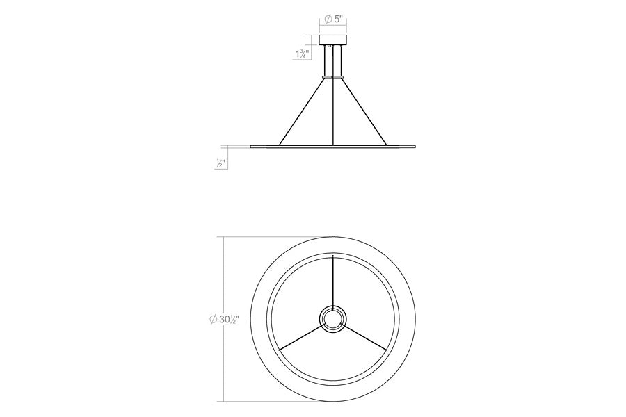 Sonneman - Arctic Rings Single LED Pendant