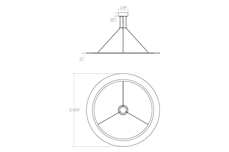 Sonneman - Arctic Rings Single LED Pendant