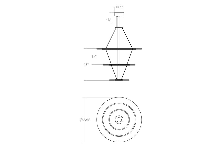 Sonneman - Arctic Rings LED Chandelier