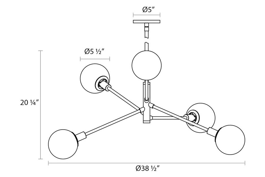 Sonneman - Orb Vectors Chandelier