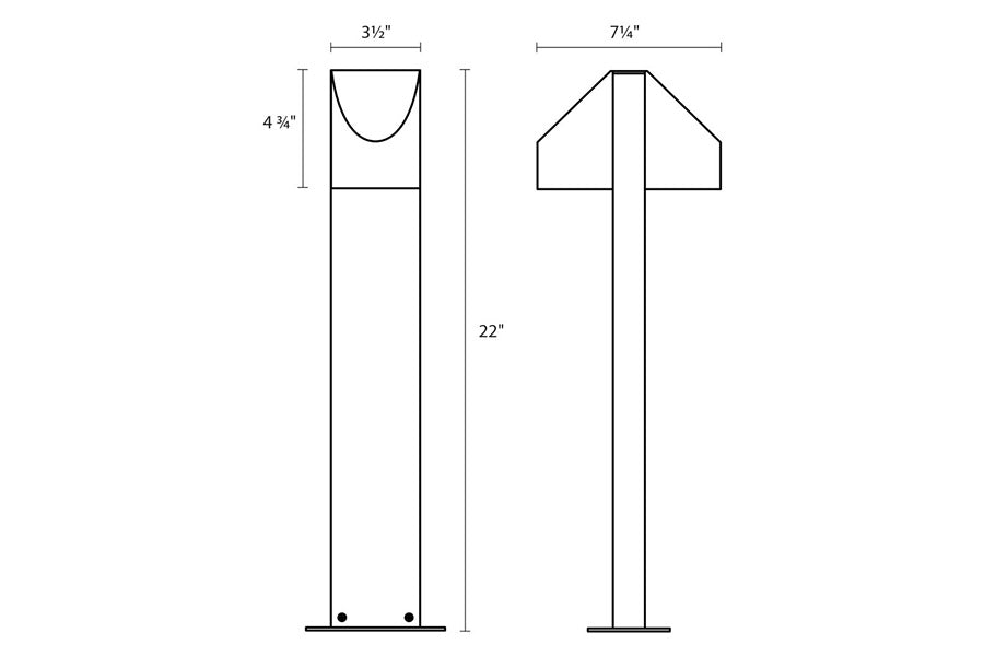 Sonneman - Shear LED Double Bollard