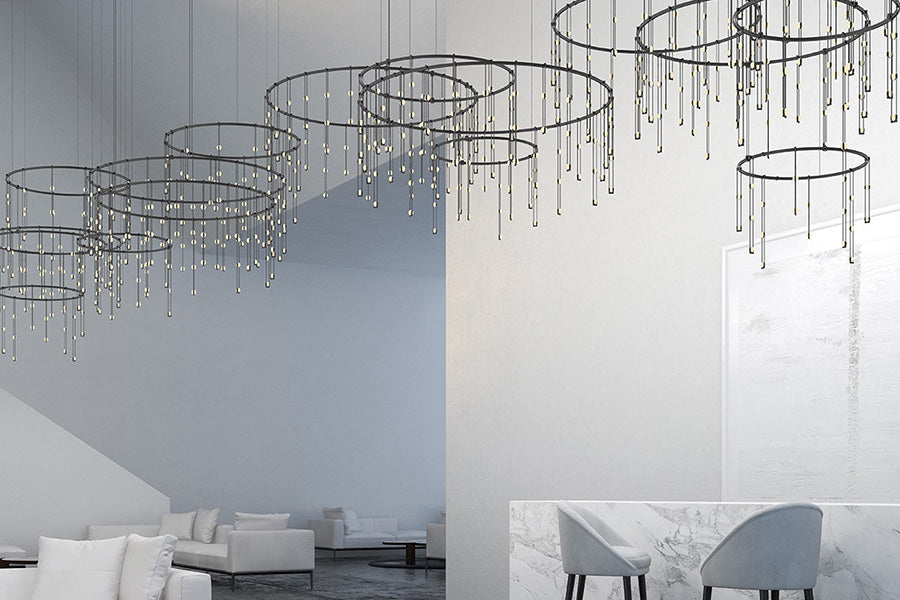 Sonneman - Suspenders Offset Ring Horizontal Matrix with Ladder Light Luminaires