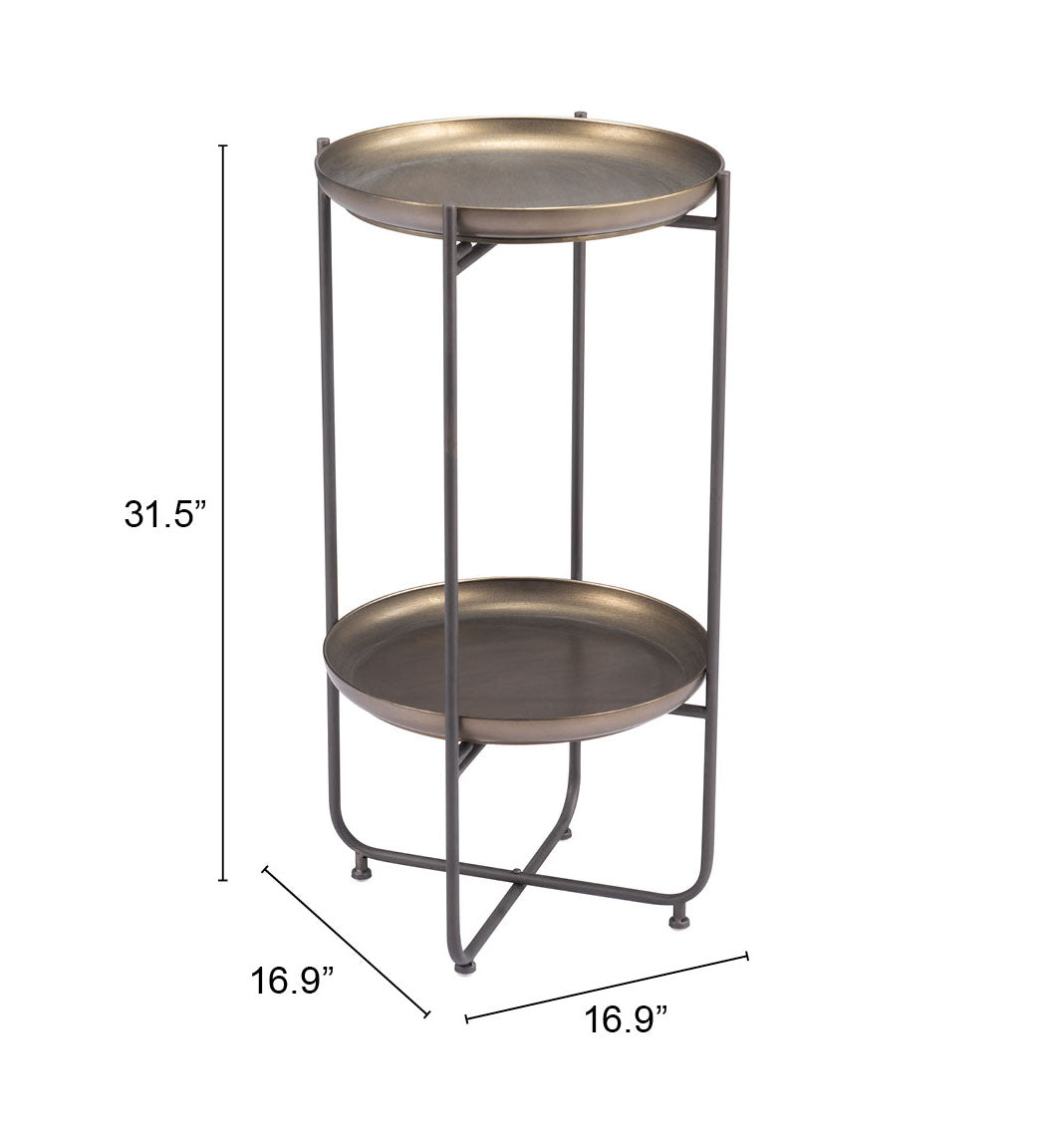 ZUO - Bronson Accent Table in Bronze