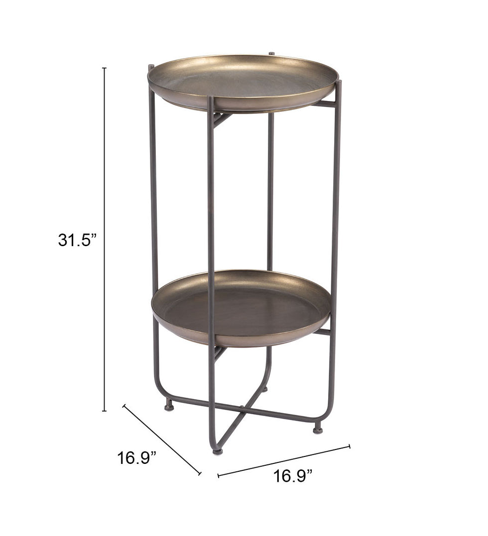 ZUO - Bronson Accent Table in Bronze