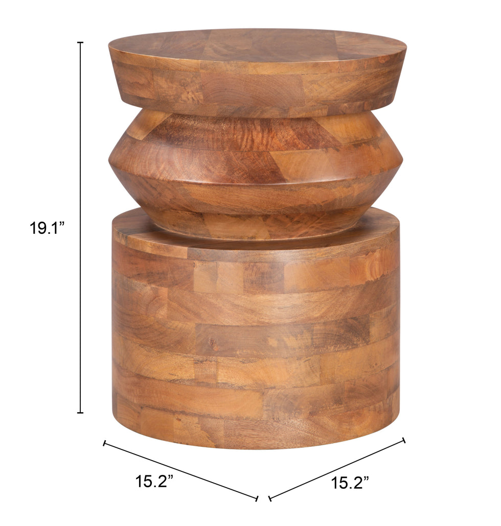 ZUO - Kollam Side Table in Brown