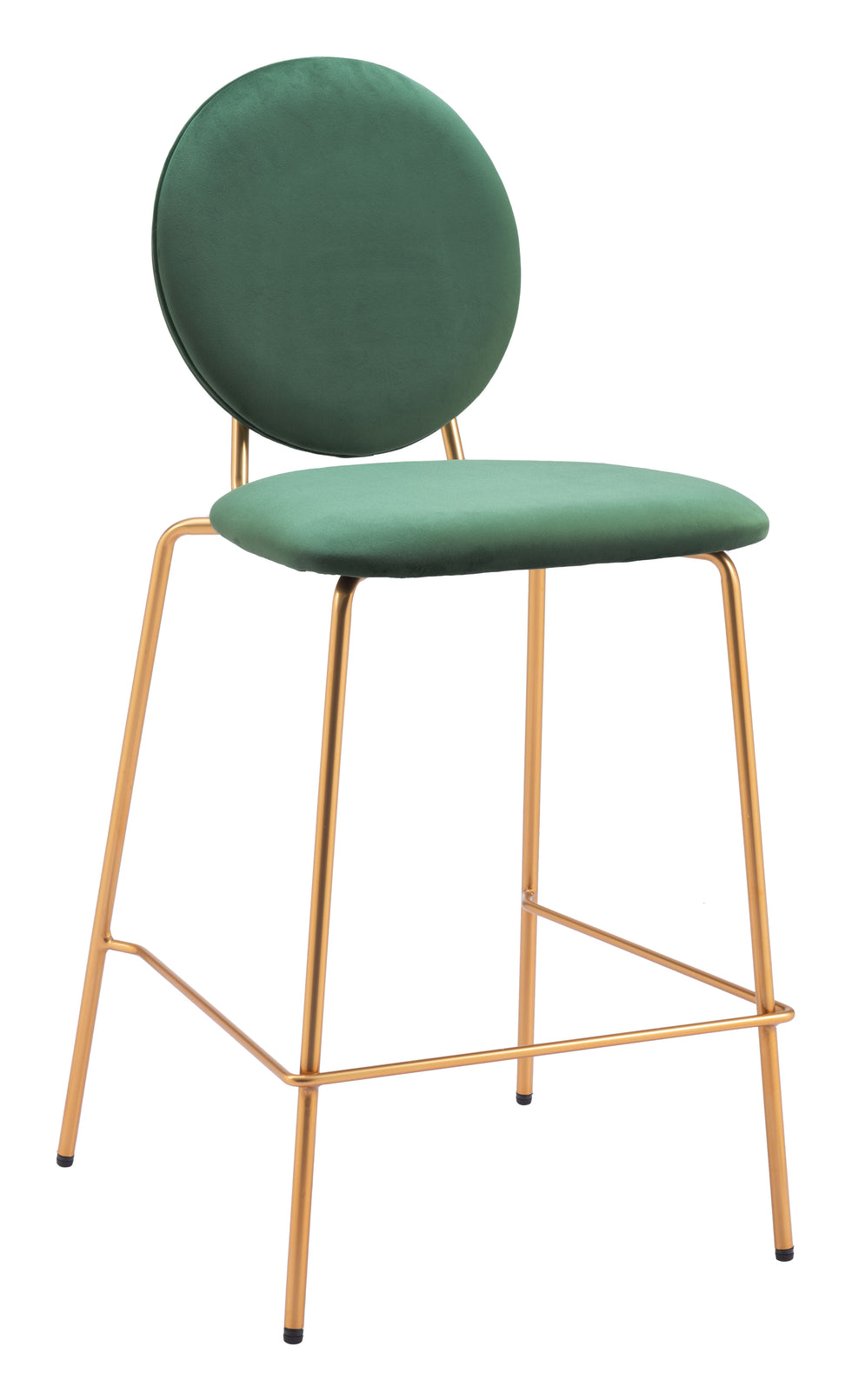 ZUO - Odessa Counter Stool (Set of 2) in Green/Gold