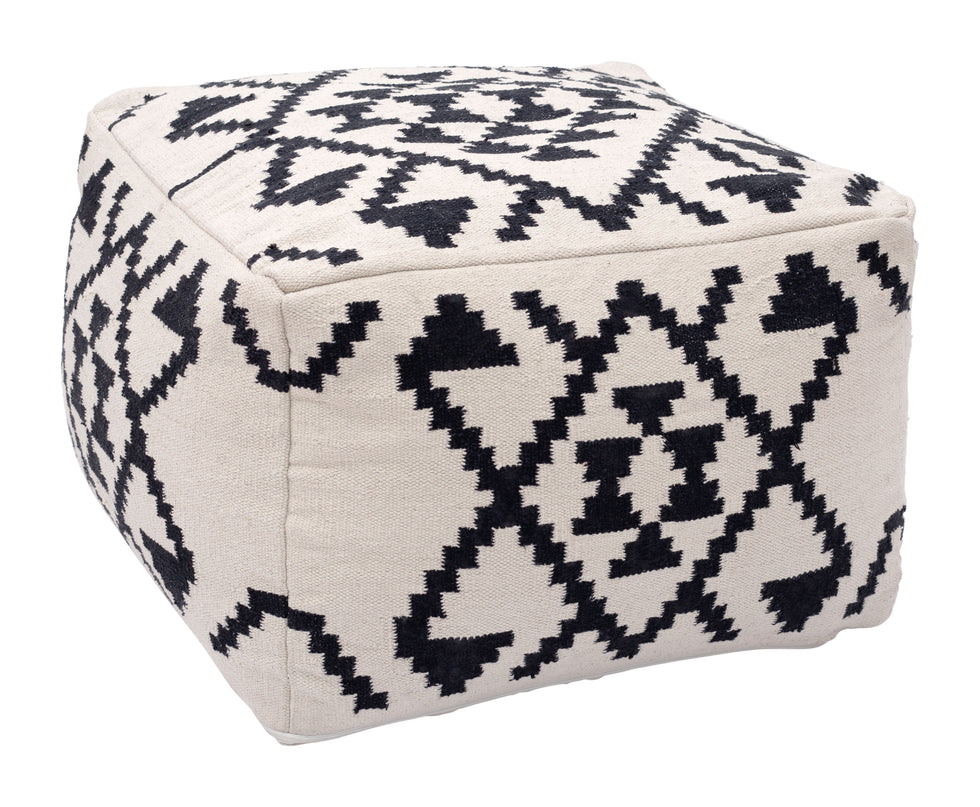 ZUO - Lizardo Ottoman in Beige/Black