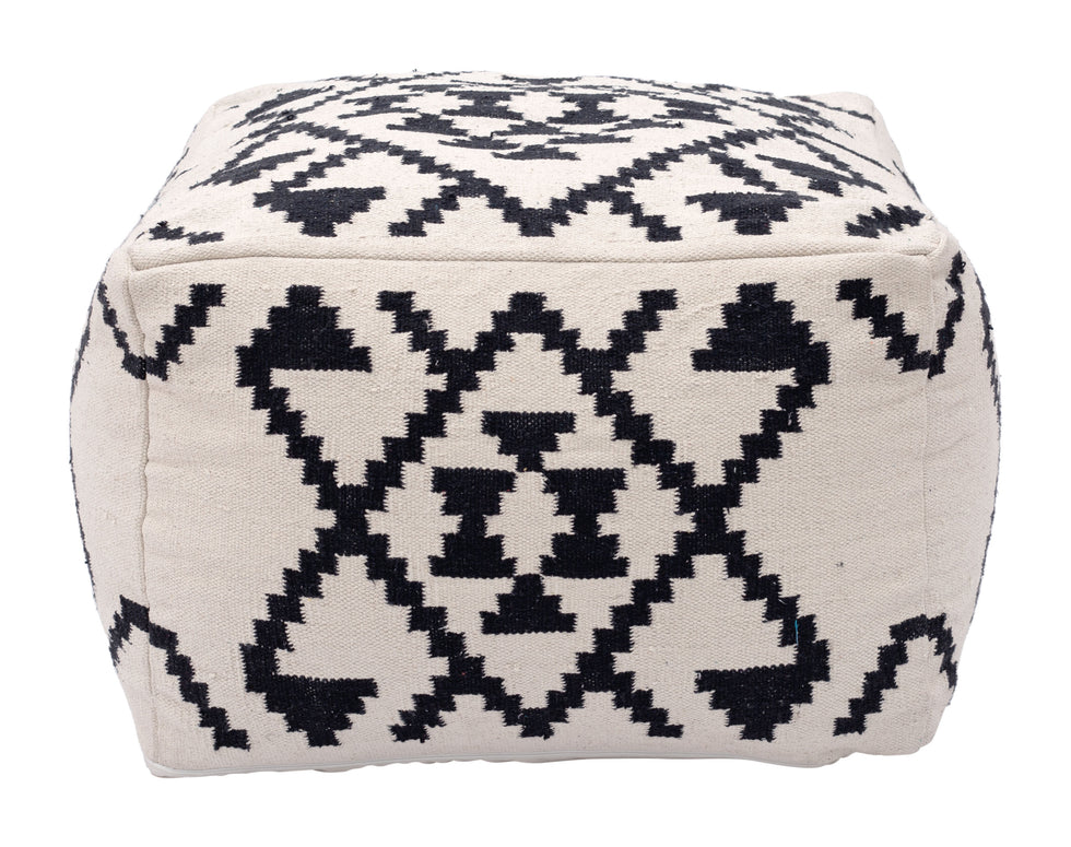 ZUO - Lizardo Ottoman in Beige/Black