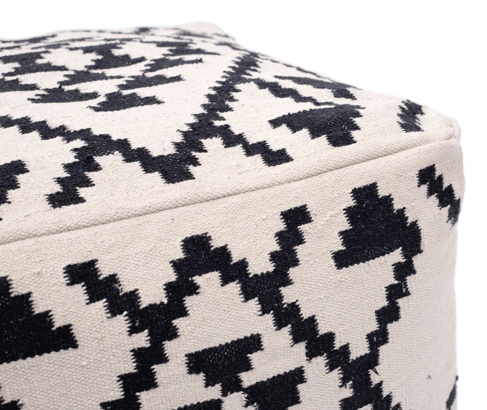 ZUO - Lizardo Ottoman in Beige/Black