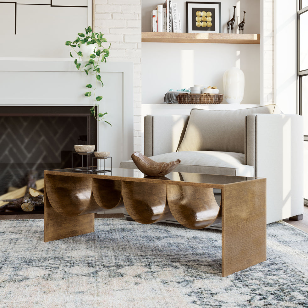 ZUO - Reed Coffee Table in Brass/Black