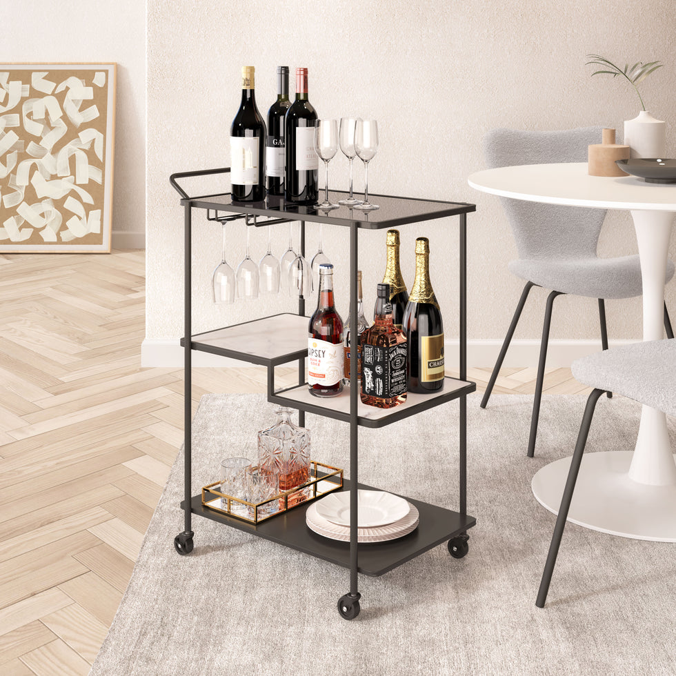 ZUO - Constanza Bar Cart in Black